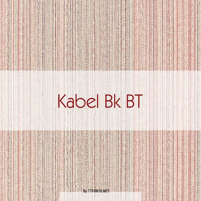 Kabel Bk BT example